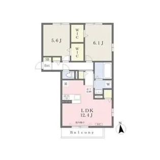 ランドスケープアネックス【1階】の間取り