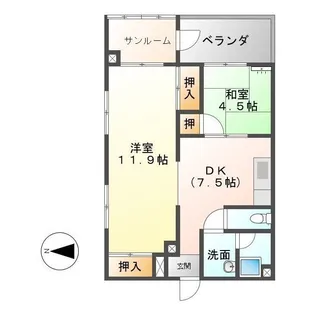 ジョイハウスK【1階】の間取り