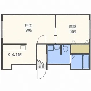 北海道札幌市中央区北十一条西15【マンション】の間取り