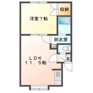 Mハイツ東町1【1階】の間取り