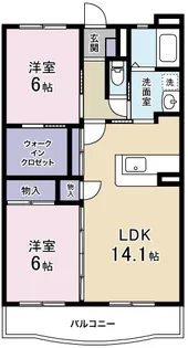 シャン・ド・フルール【2階】の間取り