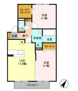 ルミエール【1階】の間取り