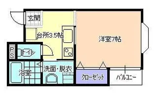 1Kの間取り画像