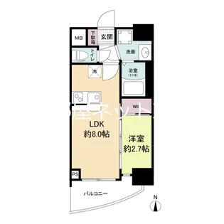 セレニテ天六ミラク【4階】の間取り