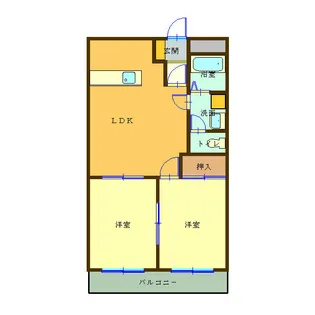 アインスフライハイト【1階】の間取り