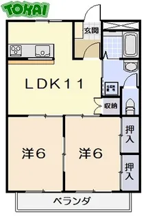 シェルブール【1階】の間取り