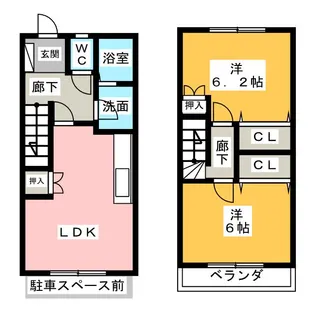 コスモ21 A棟【2階】の間取り