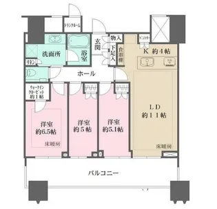 パークコート文京小石川ザタワー【38階】の間取り