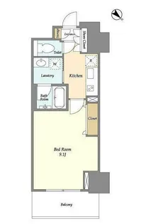 フロンティア新宿タワー【24階】の間取り