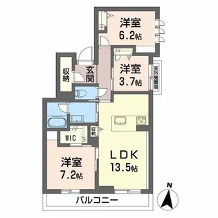 シャーメゾンカトレヤ【3階】の間取り
