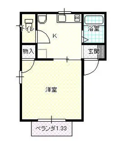 アパートメントハウス パオII【1階】の間取り