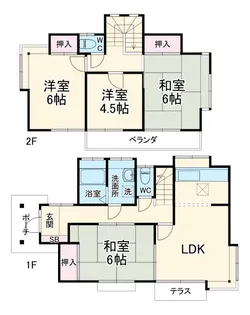 埼玉県坂戸市関間3【一戸建】の間取り