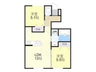 グランボナール下野田B棟【1階】の間取り