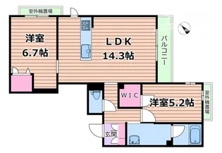 シャーメゾン アプリクス【2階】の間取り