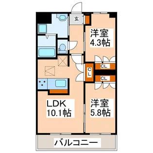 KANNA-KAMUI【1階】の間取り