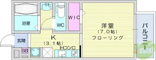 セジュールパーク【1階】の間取り