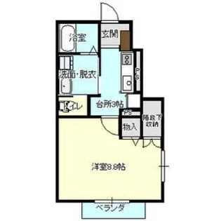 1Kの間取り画像