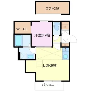 1LDKの間取り画像
