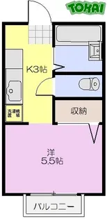 ダンケタカミヤII【2階】の間取り