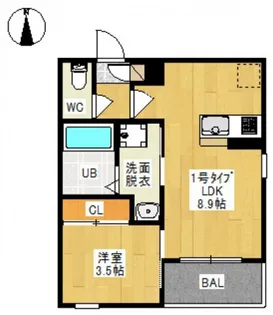 REGALEST 下伊福上町 ROYAL【1階】の間取り