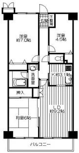 エステ・スクエア新所沢【6階】の間取り