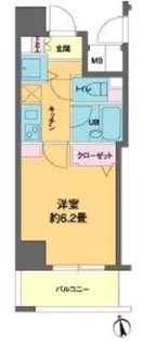 カスタリア新富町III【4階】の間取り