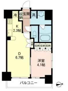 エコロジー大井町レジデンス【3階】の間取り