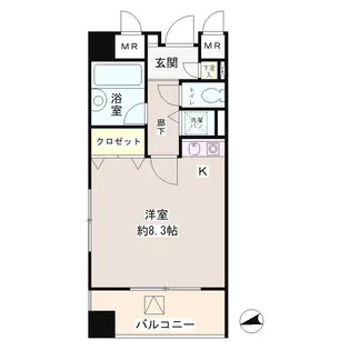 六本木プレイス【6階】の間取り