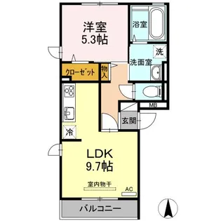 セジュールオッツ兵庫【2階】の間取り