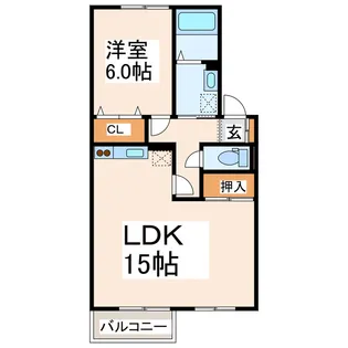 セジュールフォレスト【1階】の間取り