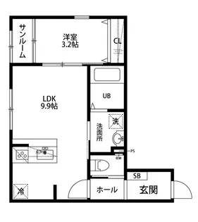LIVE河渡【2階】の間取り