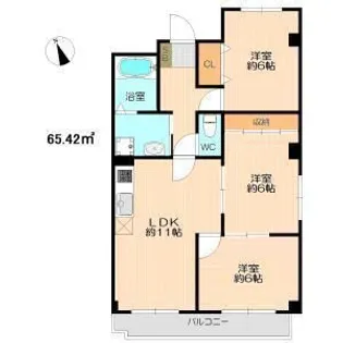 ファミール大道【2階】の間取り