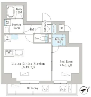 神奈川県川崎市中原区木月2【マンション】の間取り