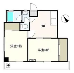 ビレッジハウス13【1階】の間取り