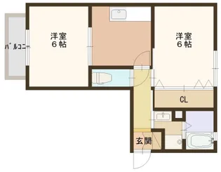 タウンコート E棟【2階】の間取り