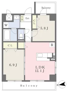 Casa La Eterna【4階】の間取り