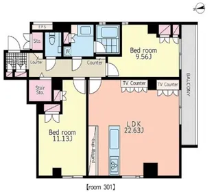 プラチネサンク【3階】の間取り