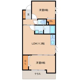 La.corte AYASHI【1階】の間取り