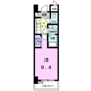 スクエアガーデン生田【2階】の間取り