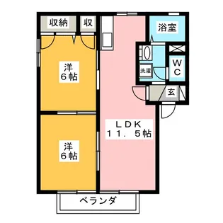 フォーレス四季 A【2階】の間取り