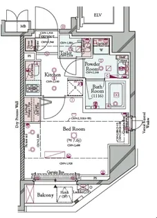 コンシェリア田町【3階】の間取り