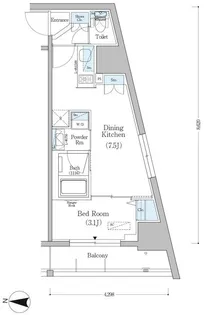 アーバネックス南品川【12階】の間取り