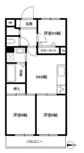 サンヒルズ東戸塚A【3階】の間取り
