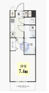 クリスタルグランツ京都西大路【3階】の間取り