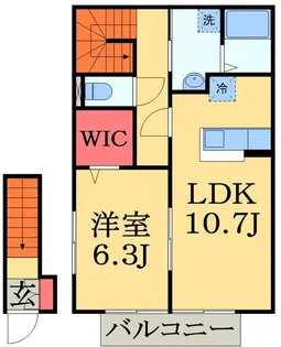 メゾンドヴィバーチェB【2階】の間取り