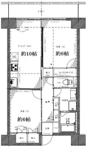 レジディア芝浦【1階】の間取り