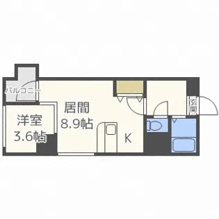 カルフール大通東【7階】の間取り
