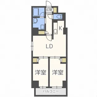 ビッグパレス南6条【6階】の間取り