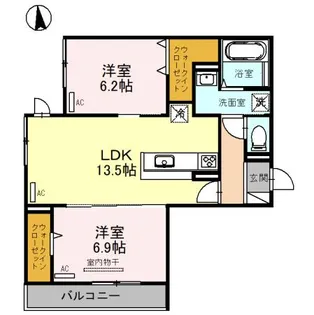 LE CIEL BLEU【3階】の間取り