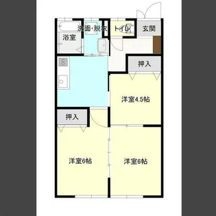 錦町コーポ【1階】の間取り